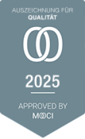 Zertifikat Mooci Auszeichung für Qualität 2025